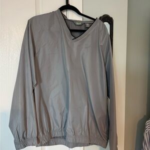Izod Gray V-Neck VNeck Pullover Wind Breaker ideal for Golfers